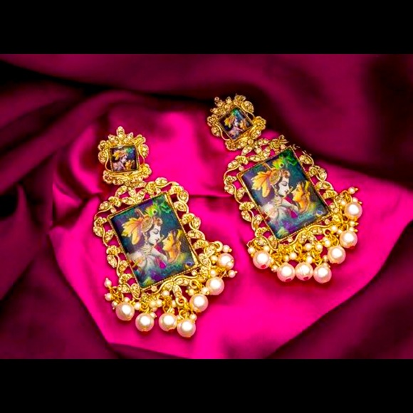 Vintage big statement earrings - Picture 1 of 1